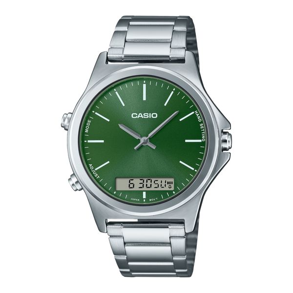 Casio Men's MTP-VC01D-3EUDF Digital Silver Stainless Steel Watch